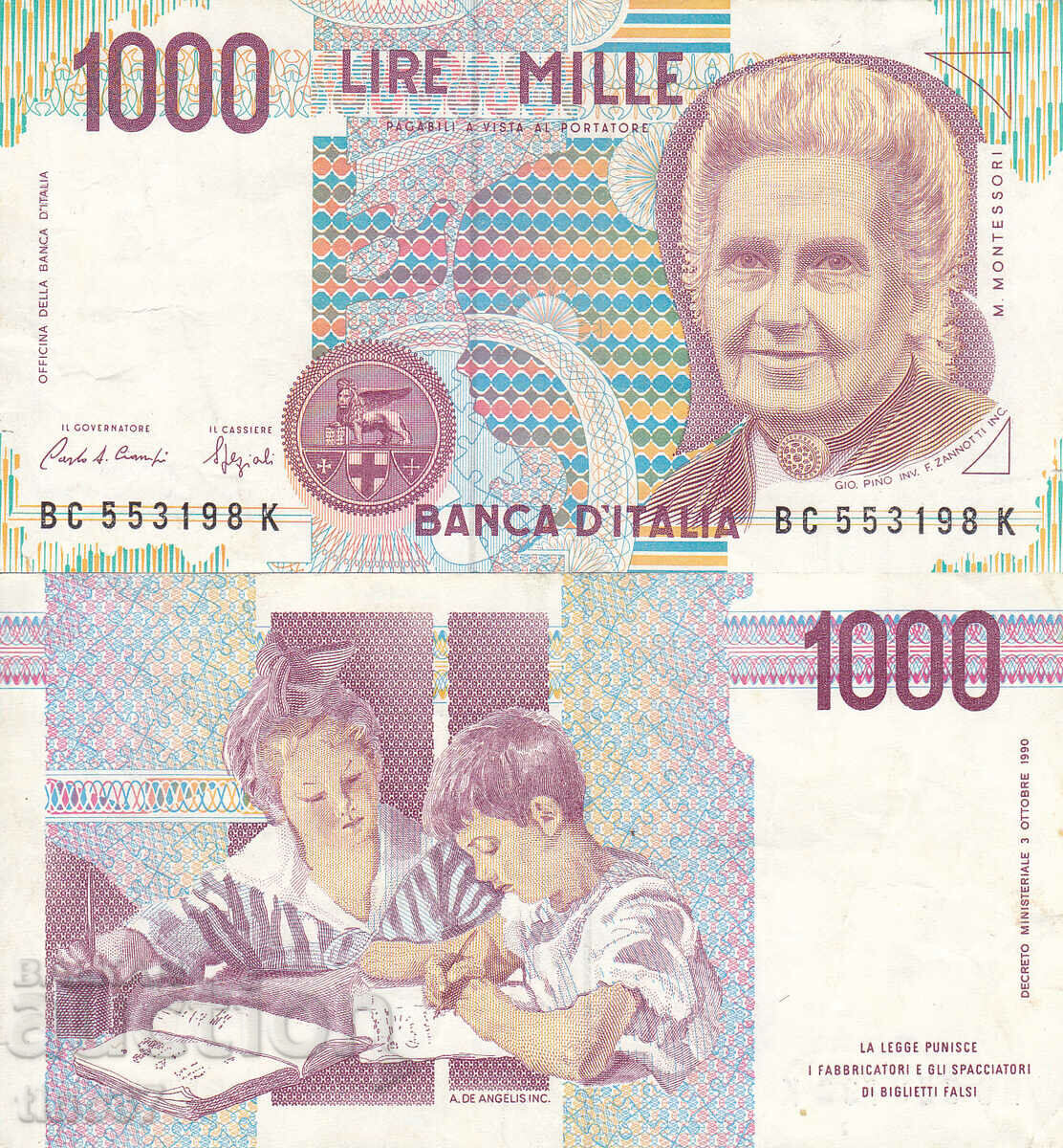 tino37- ITALIA - 1000 LIRE - 1990