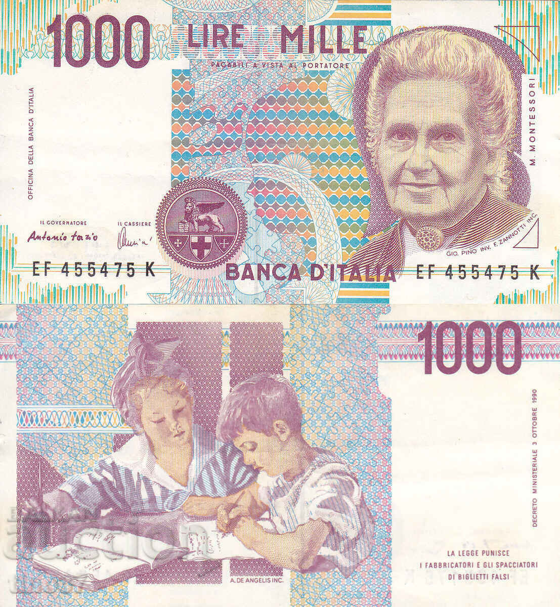 tino37- ITALY - 1000 LIRES - 1990