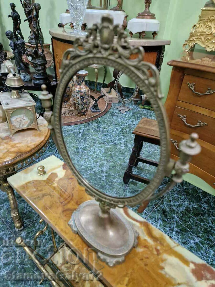 A wonderful antique bronze English mirror - 5