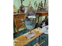 Чудесно антикварно бронзово английско огледало