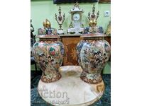 Pair of Unique Antique Chinese Porcelain Urns
