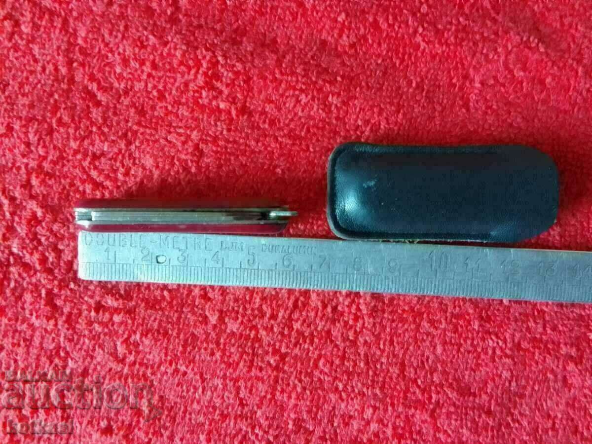 Delivery of Old small pocket Knife leather sheath marked Delivery of Old small pocket Knife leather sheath marked