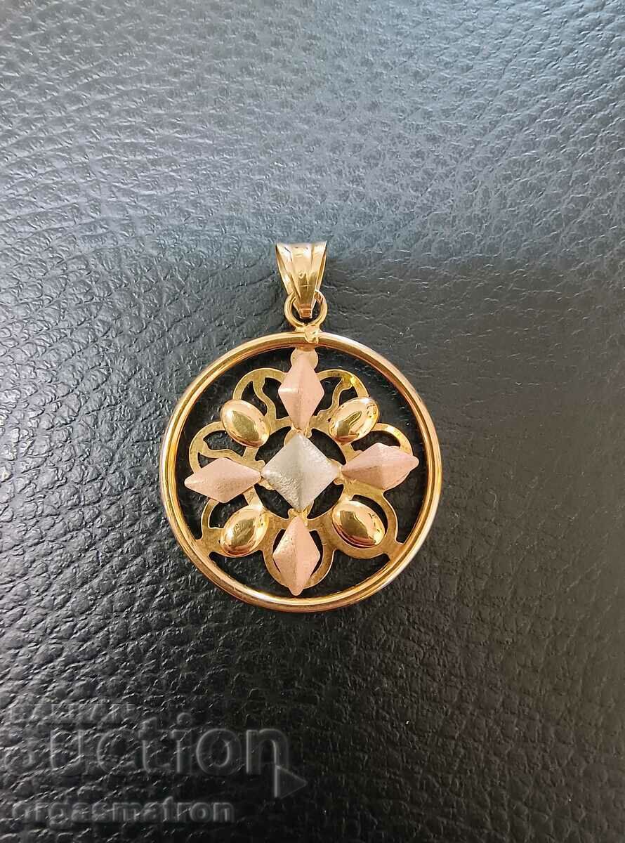 Beautiful Milor Italy 14k 585 Three-Tone Gold Necklace 2.5g