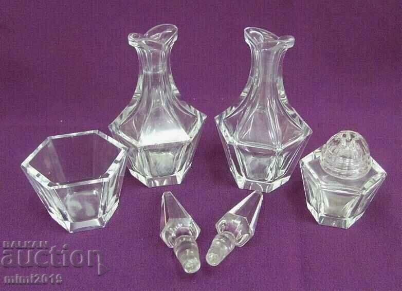 Auction  20 Crystal Service for vinegar, oil, salt