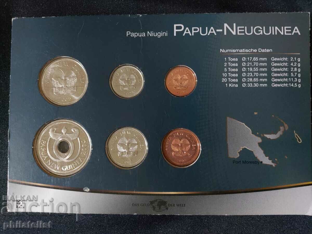 Complete set - Papua New Guinea 2004-2005, 6 coins with price 22.00 BGN | € 11.25