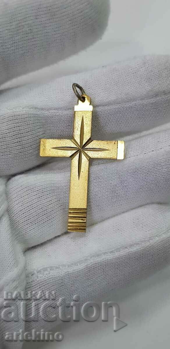 Frumoasă cruce veche de colecție aurita - secolul XX cu preț 28.00 BGN | € 14.32