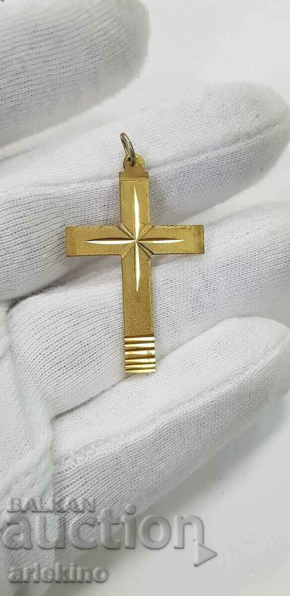 Licitație Frumoasă cruce veche de colecție aurita - secolul XX