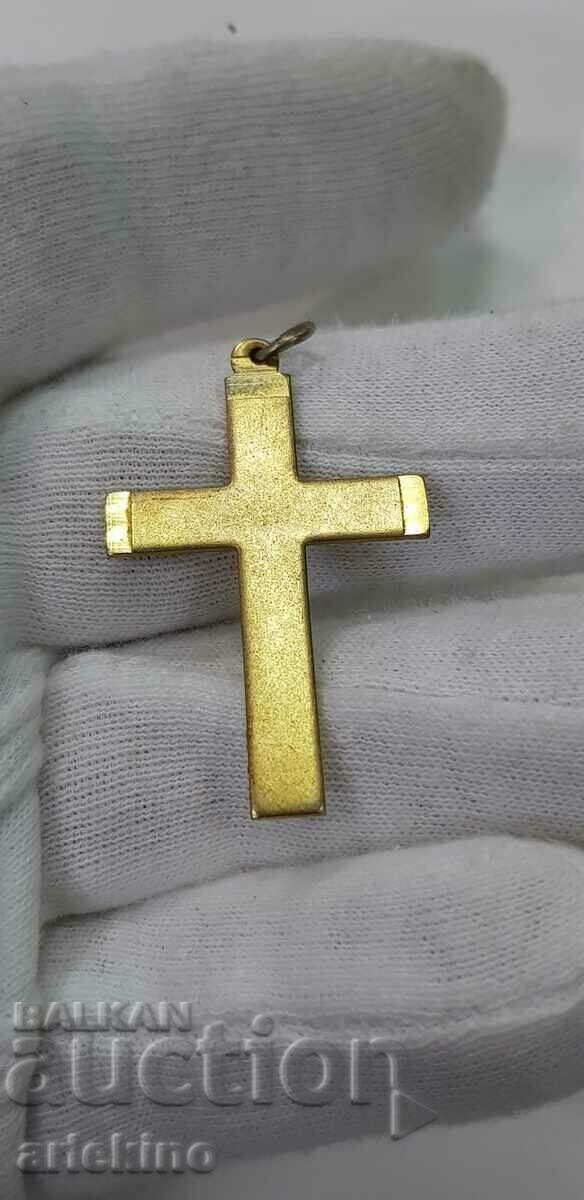 Frumoasă cruce veche de colecție aurita - secolul XX - 7