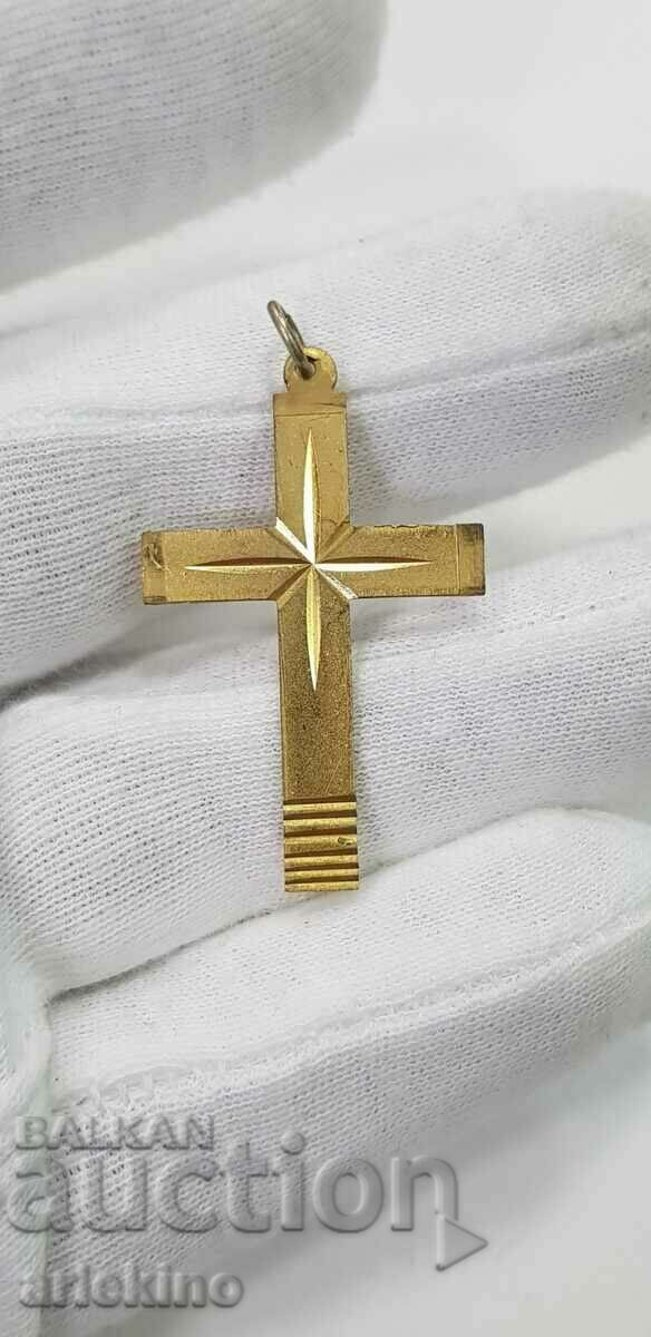 Beautiful collectible old gilt cross - 20th century