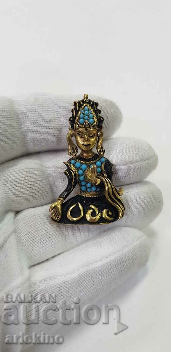 Όμορφη VINTAGE καρφίτσα - Βούδας - 20ος αιώνας. - 6 Όμορφη VINTAGE καρφίτσα - Βούδας - 20ος αιώνας. - 6