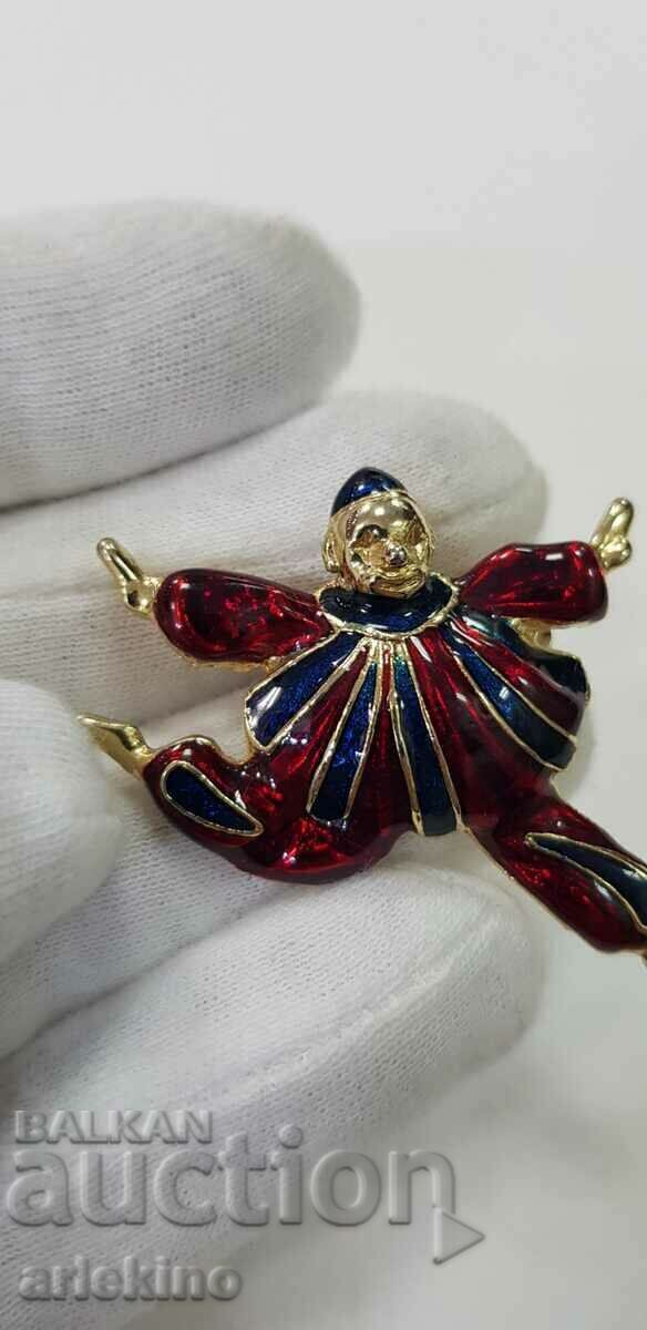 Beautiful VINTAGE brooch with enamel - clown - Europe with price 48.00 BGN | € 24.54 Beautiful VINTAGE brooch with enamel - clown - Europe with price 48.00 BGN | € 24.54