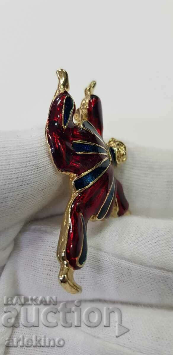 Beautiful VINTAGE brooch with enamel - clown - Europe - 5 Beautiful VINTAGE brooch with enamel - clown - Europe - 5