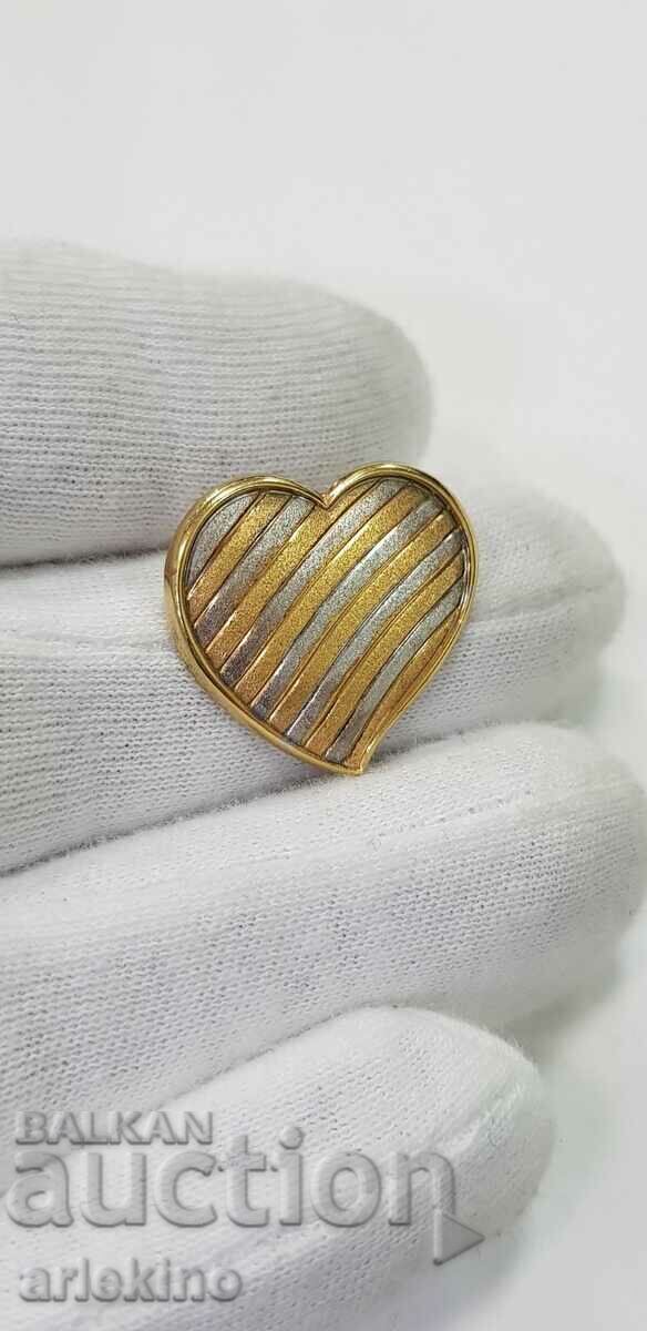 Delivery of VINTAGE European brooch - heart - 20th century. Delivery of VINTAGE European brooch - heart - 20th century.
