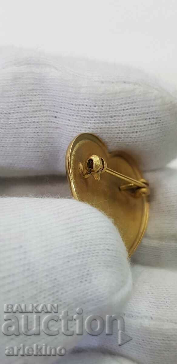 VINTAGE European brooch - heart - 20th century. - 5 VINTAGE European brooch - heart - 20th century. - 5