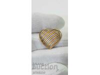 VINTAGE European brooch - heart - 20th century.