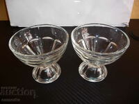 Two glass cups for BGN 2. glasses glass on chair aperitif