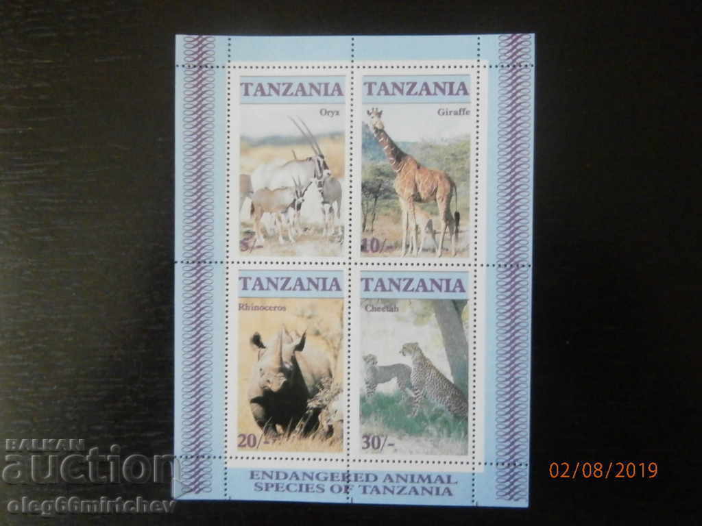 Tanzania - seria animale africane + bloc curat
