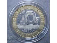 Франция 10 франка 1989