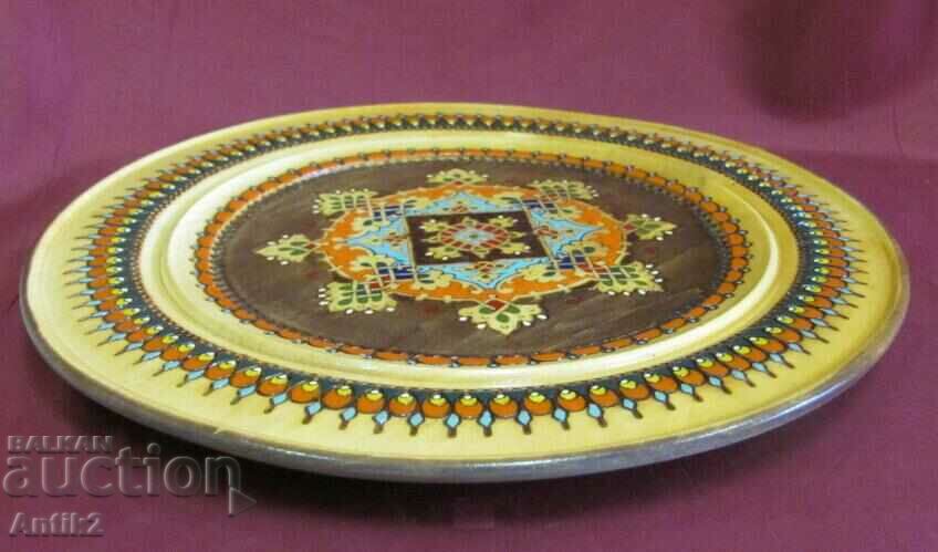 Vintich Decorative Wooden Plate Folk Art Motifs - 5 Vintich Decorative Wooden Plate Folk Art Motifs - 5