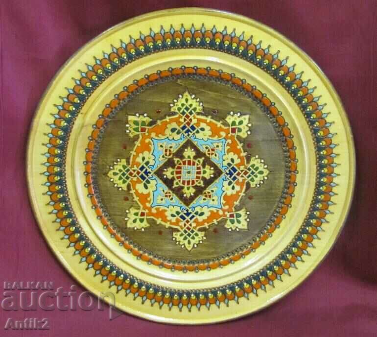 Vintich Decorative Wooden Plate Folk Art Motifs - 7 Vintich Decorative Wooden Plate Folk Art Motifs - 7