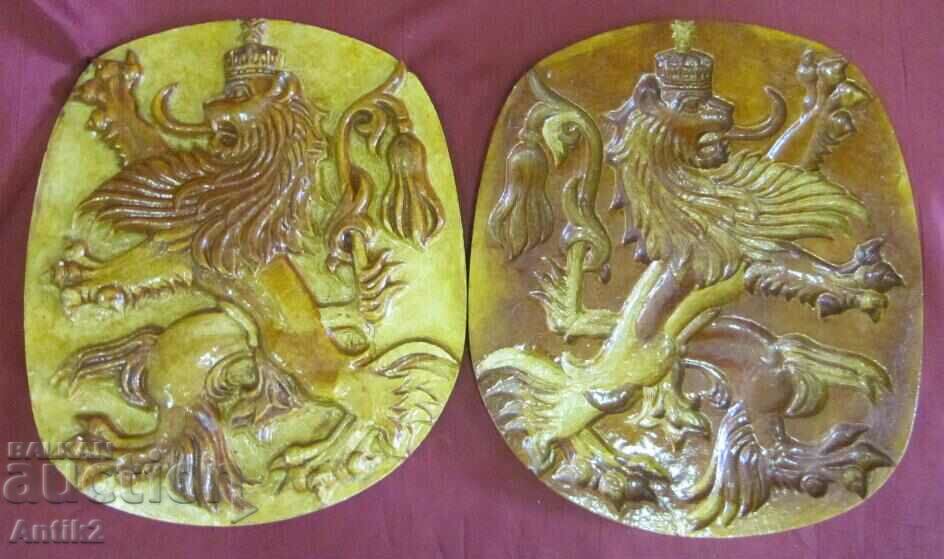 1886 Large Plaster Matrix - Crowned Lion Rare