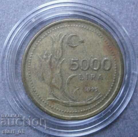 5000 lira 1995 - Turkey