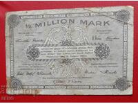 Banknote-Germany-Saxony-Hanover-1/2 million marks 1923