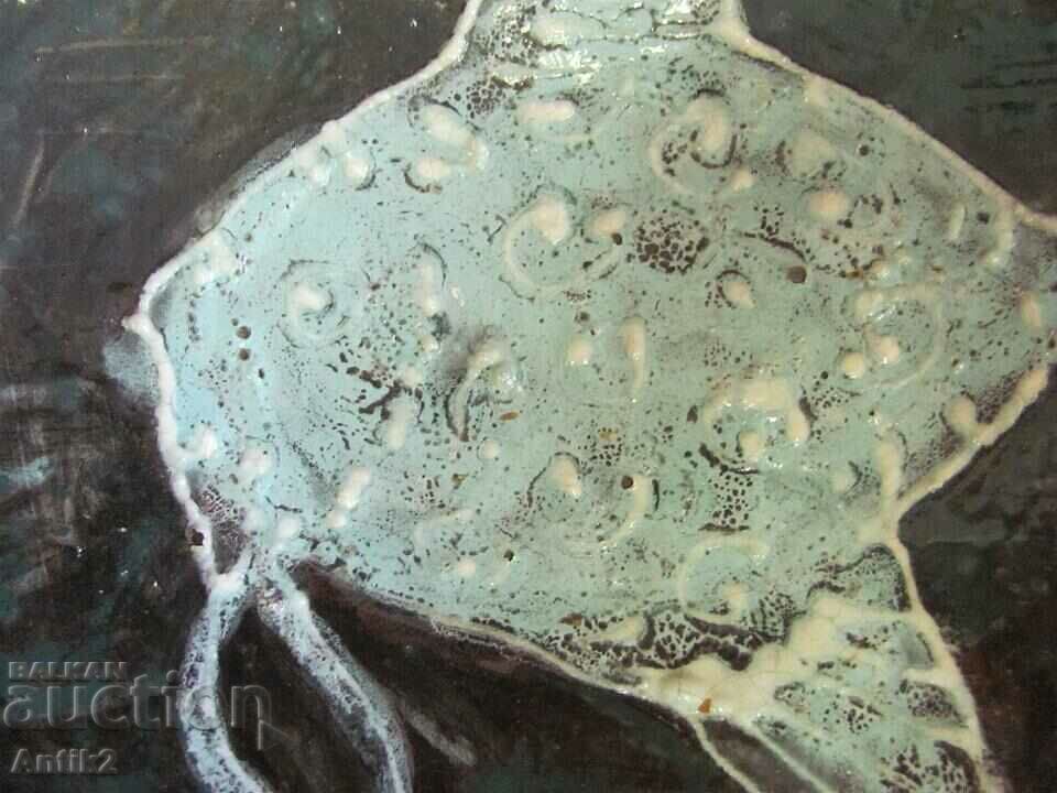 Licitație Farfurie decorativă din lut al autorului anilor 60