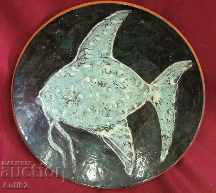 Farfurie decorativă din lut al autorului anilor 60 - 6