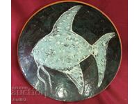 60's Author's Decorative Clay Plate