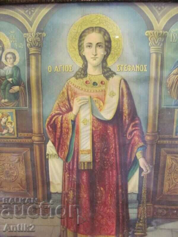 Delivery of 19th century Christian Icon-Color Lithograph "St.Stephania" Delivery of 19th century Christian Icon-Color Lithograph "St.Stephania"