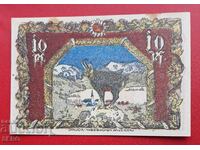 Bancnota-Germania-Bavaria-Schliersee-10 Pfennig 1921