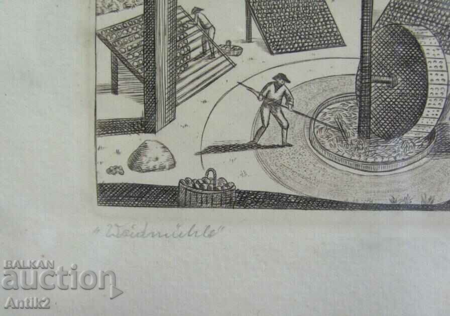 Auction Old Zincography Miniature Signed Auction Old Zincography Miniature Signed