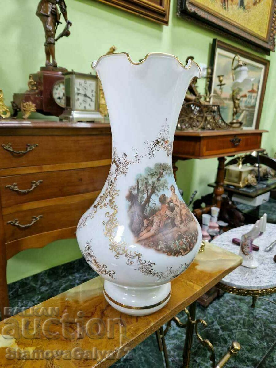Delivery of Superb Antique Belgian Opaline Vase Delivery of Superb Antique Belgian Opaline Vase