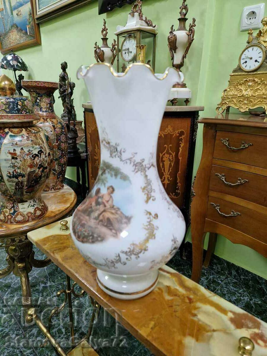 Superb Antique Belgian Opaline Vase - 5 Superb Antique Belgian Opaline Vase - 5