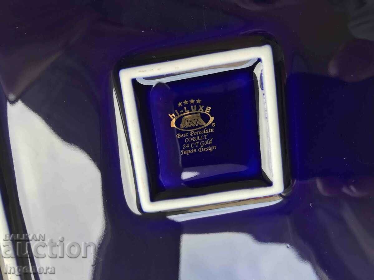 TOP QUALITY PORCELAIN TRAY PLATE JAPAN GOLD PLATED - 5 TOP QUALITY PORCELAIN TRAY PLATE JAPAN GOLD PLATED - 5