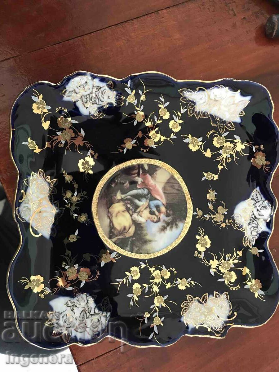 TOP QUALITY PORCELAIN TRAY PLATE JAPAN GOLD PLATED - 7 TOP QUALITY PORCELAIN TRAY PLATE JAPAN GOLD PLATED - 7