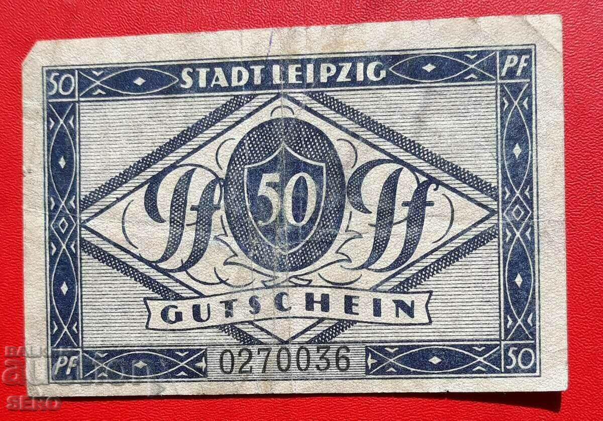 Bancnota-Germania-Saxonia-Leipzig-50 pfennig 1920