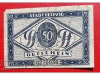 Банкнота-Германия-Саксония-Лайпциг-50 пфенига 1920