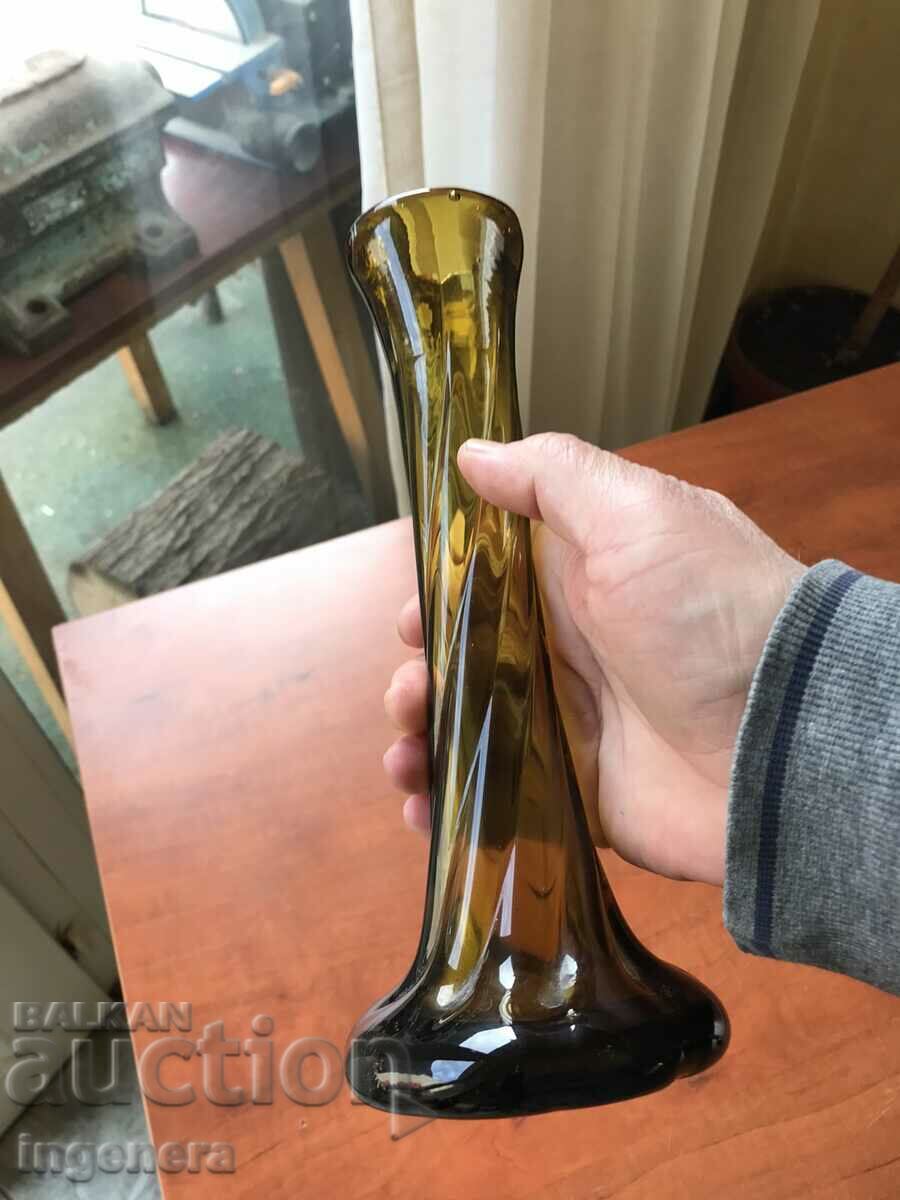 Auction THICK-WALLED RELIEF GLASS VASE FROM SOCA Auction THICK-WALLED RELIEF GLASS VASE FROM SOCA