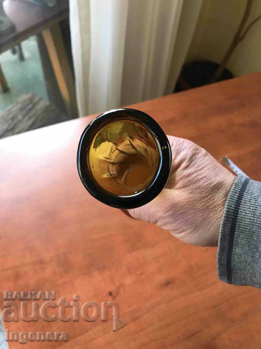 THICK-WALLED RELIEF GLASS VASE FROM SOCA - 5 THICK-WALLED RELIEF GLASS VASE FROM SOCA - 5