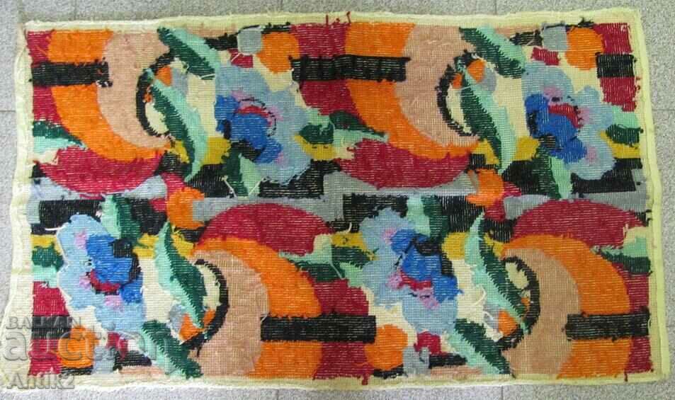 20's Hand Embroidered Carpet Wall Rug - 5