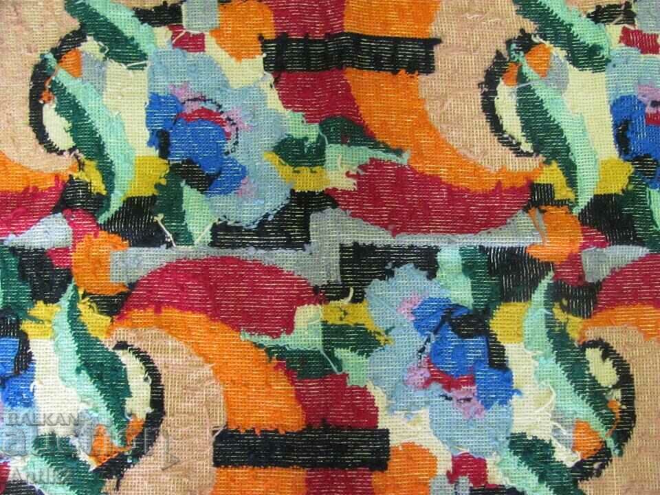 20's Hand Embroidered Carpet Wall Rug - 6