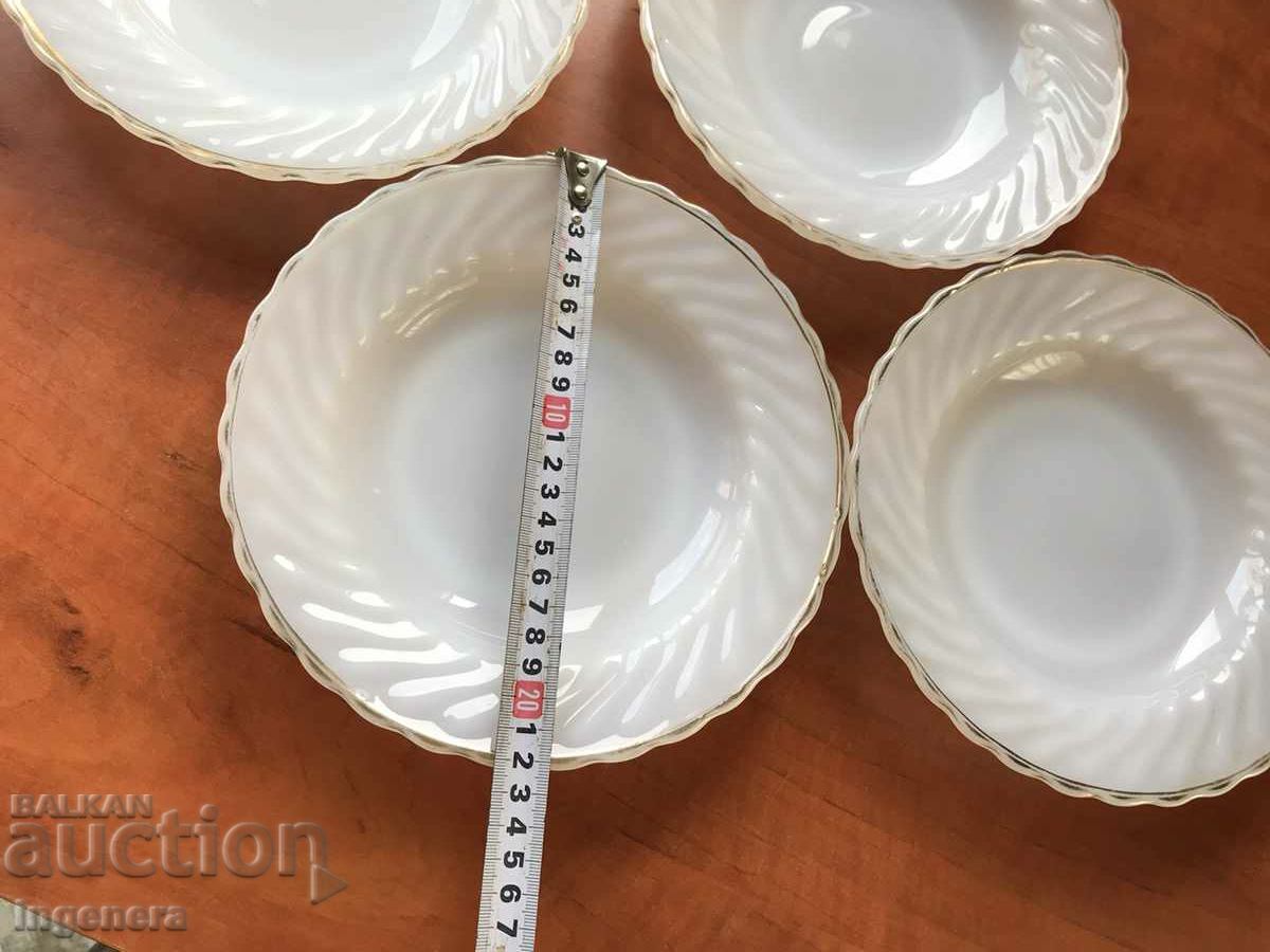 PLATE GLASS RELIEF MARKED MADE USA -5 PCS. - 5 PLATE GLASS RELIEF MARKED MADE USA -5 PCS. - 5