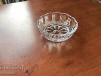 BOWL GLASS CRYSTAL DISH FOR NUTS, CANDY, ETC.