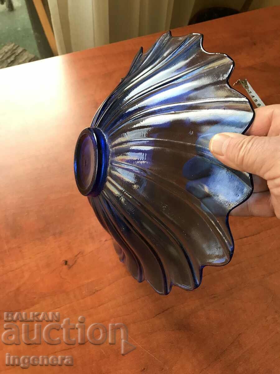 FRUCTIERA SALATIERA THICK EMBOSSED GLASS BULGARIA - 5