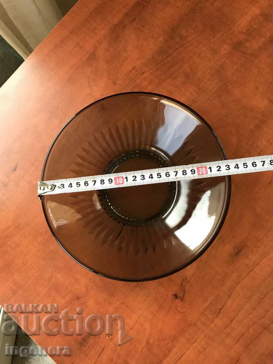 FRUCTIERA SALATIERA THICK EMBOSSED GLASS BULGARIA with price 15.00 BGN | € 7.67 FRUCTIERA SALATIERA THICK EMBOSSED GLASS BULGARIA with price 15.00 BGN | € 7.67