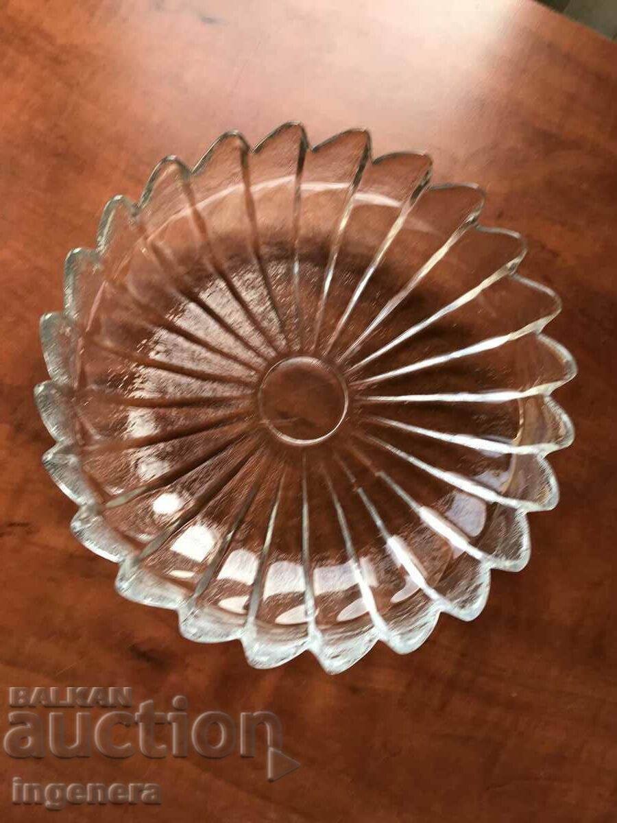 FRUCTIERA, THICK GLASS BOWL EMBOSSED FROM SOCA with price 16.00 BGN | € 8.18 FRUCTIERA, THICK GLASS BOWL EMBOSSED FROM SOCA with price 16.00 BGN | € 8.18