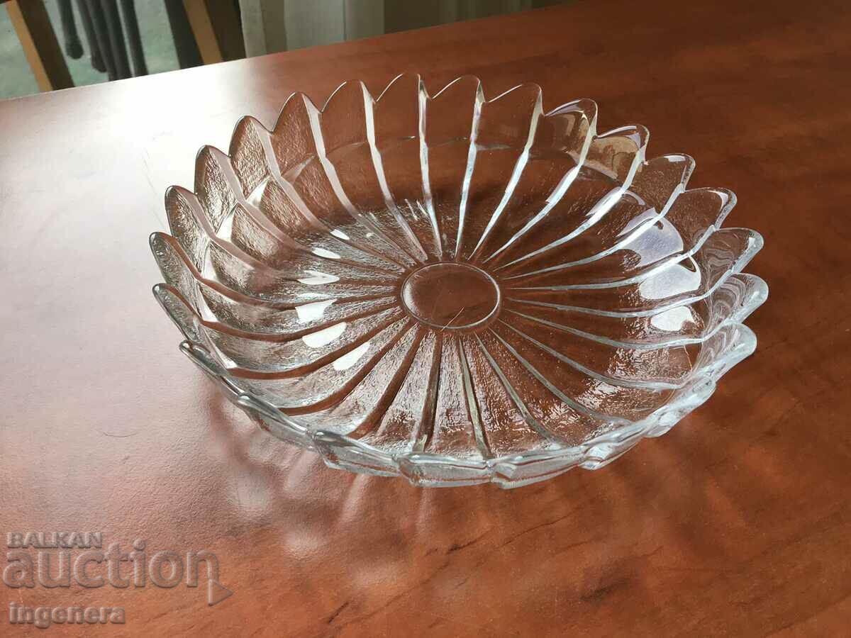 FRUCTIERA, THICK GLASS BOWL EMBOSSED FROM SOCA