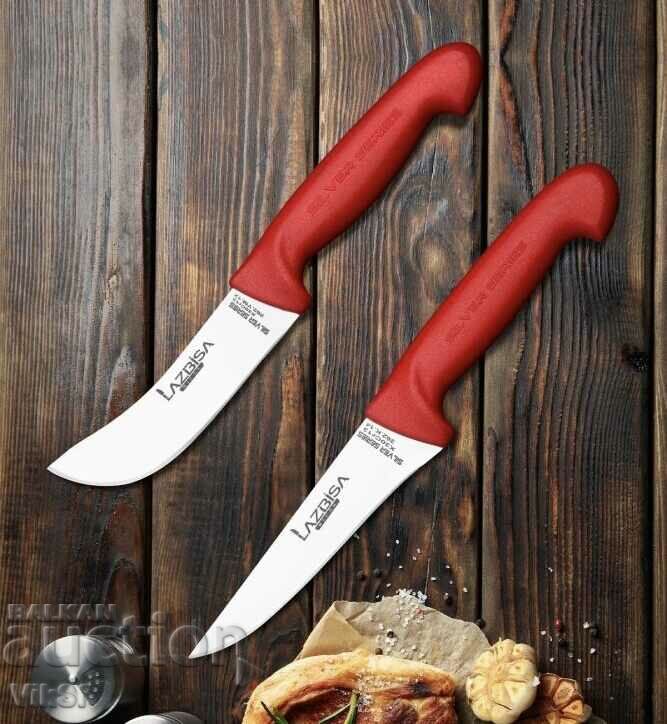 Professional butcher's knives for boning and scraping, set